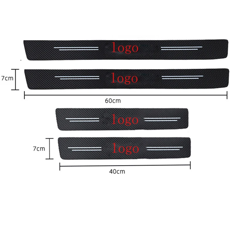 

4Pcs Carbon Car Emblem Door Sill Sticker For Toyota Rav4 Corolla Camry Yaris C-hr Prius RD Avensis Auris Hilux Corolla Reiz TRD