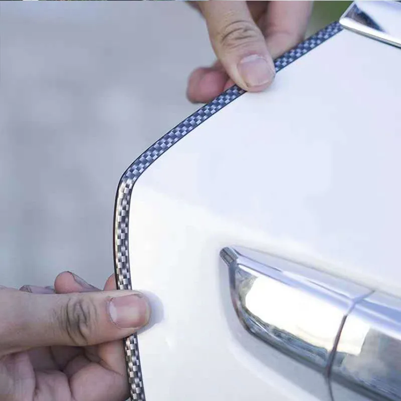 

U Type Car Door Edge Guards Trim Styling Moulding Protection Carbon Fiber Seal Auto Strip Scratch Protector For Car Vehicle