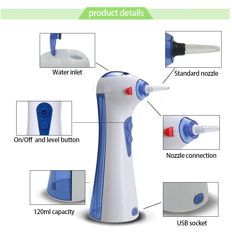 

New Electric Rechargeable Portable Oral Water Jet Pick Cleaning Irrigator a69