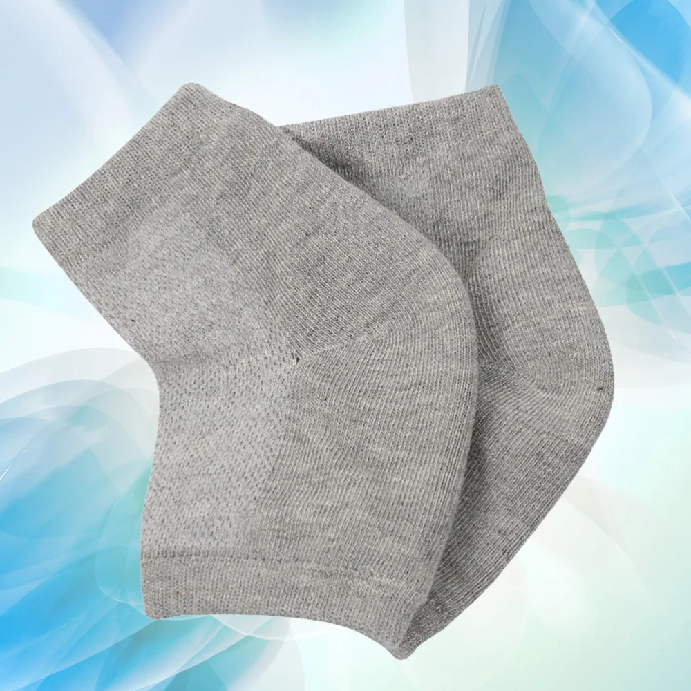 

3pcs Soft Ventilate Heel Socks Open Toe Socks for Dry Hard Cracked Skin (Light Green, and Grey)