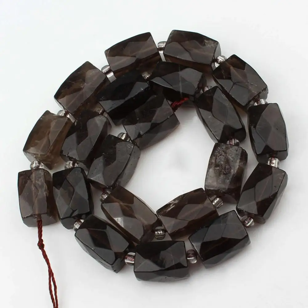 Smoky Quartz 11*16 мм натуральные бусины неправильной формы из Лабрадорита розового кварца шароит содалит бусины для изготовления ювелирных изделий Аксессуары для браслетов - Цвет: Smoky Quartz