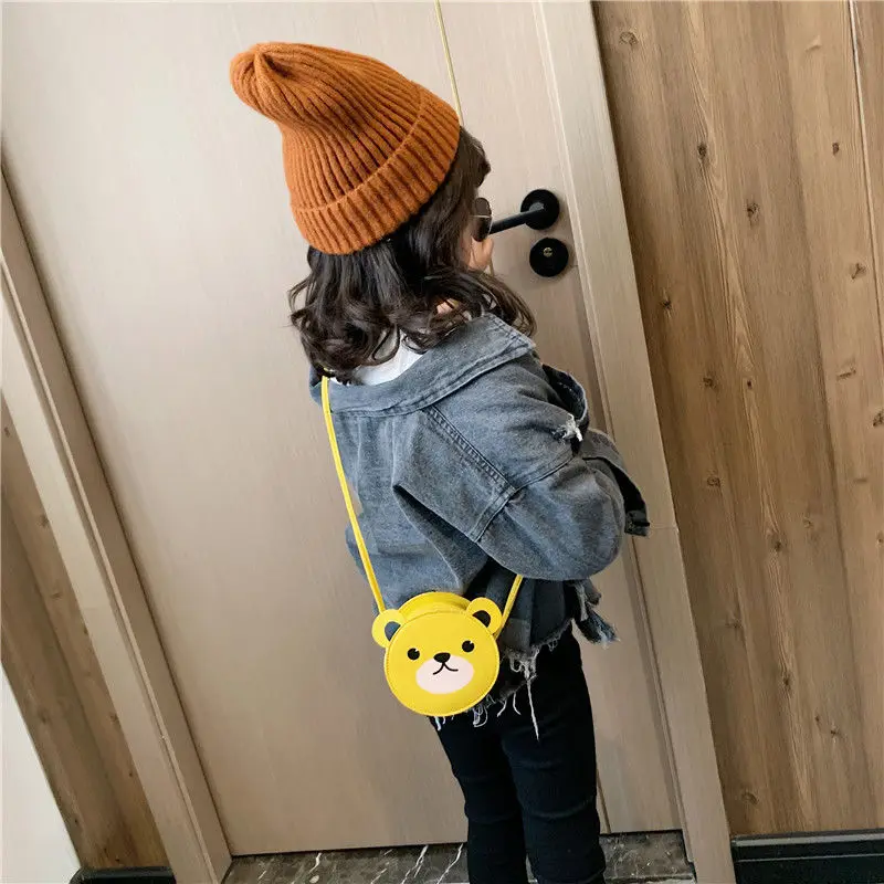 Cartoon Animal Children Coin Purse Crossbody Bags Lovely PU Leather Baby Kids Shoulder Bag Boys Girls Gifts Accessories Handbags