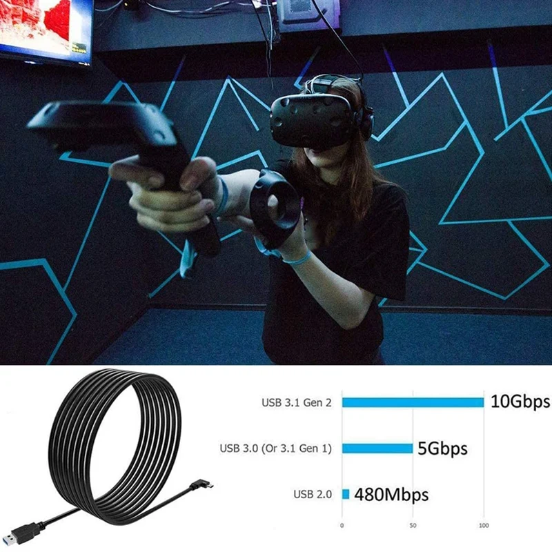 16Ft USB C кабель Quest Link Кабель высокая скорость передачи данных и Быстрая зарядка