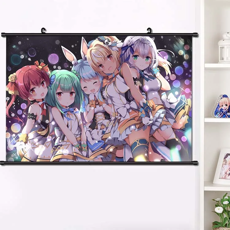 

Anime Vtuber Hololive Uruha Rushia Cosplay Girls Persona HD Wall Scroll Roll Hanging Poster Print Home Decor Collection Art Gift