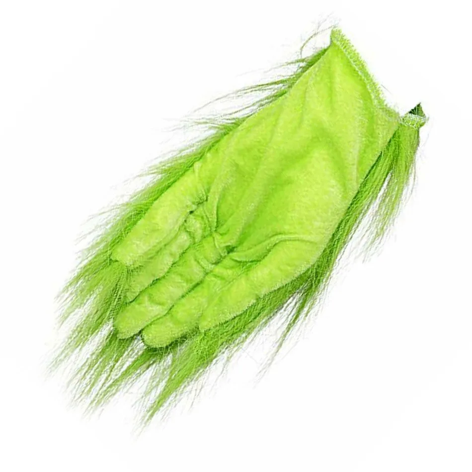 Grinch плюшевая перчатка Рождество Хэллоуин Делюкс косплей-реквизиты для вечеринки рождественские украшения перчатки 1 пара перчаток