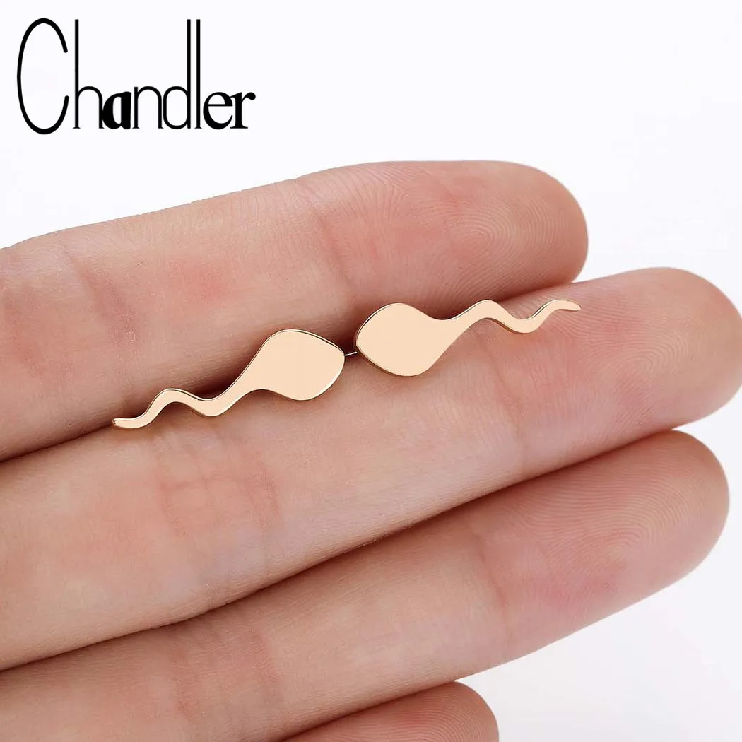 Серьги гвоздики Chandler из нержавеющей стали для взрослых пикантные забавные