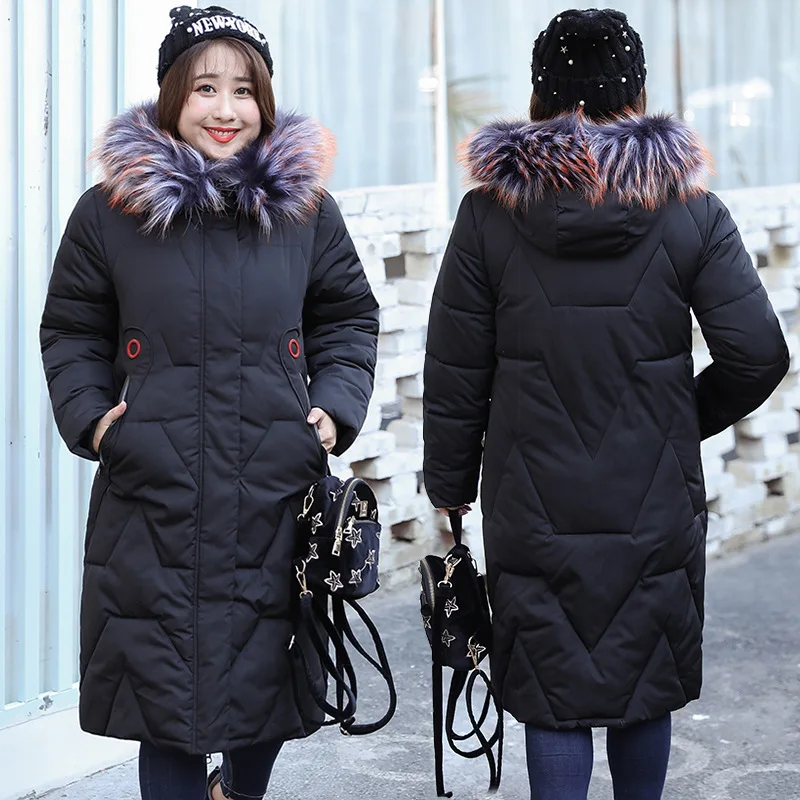 

Oversized Women Parkas New Winter Jacket Long Overcoat Female Thicken Warm Cotton Padded Coat Plus Size Women Jacket 4XL-9XL A3
