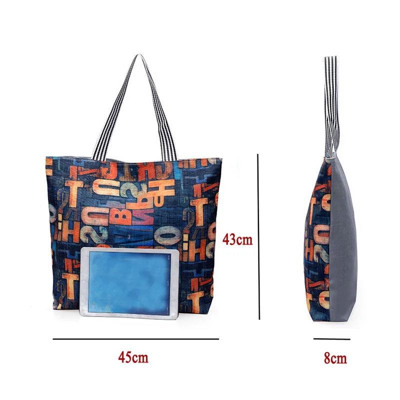 Сумка-хобо Женская холщовая на молнии 6 цветов |