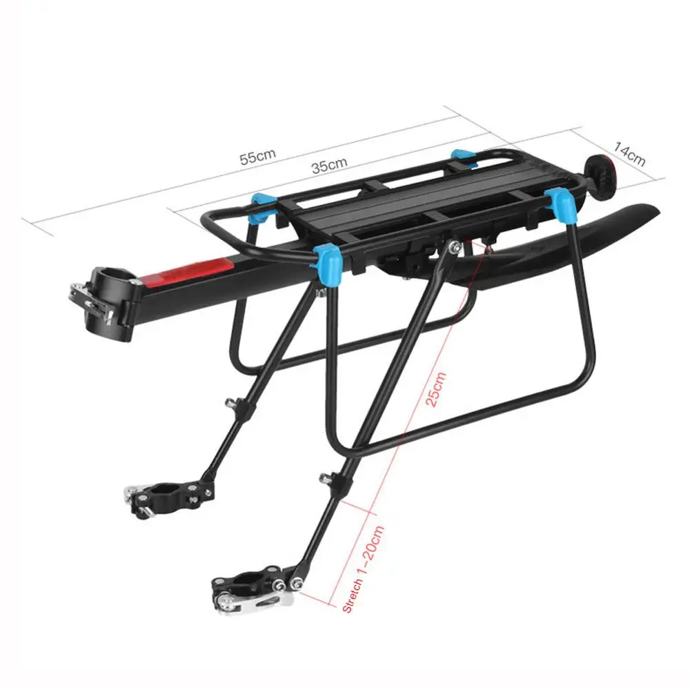 

Mountain Bike Rack Aluminum Alloy Full Quick Release Universal Manned Rear Rack with Mudguard Road Bicycle Modification
