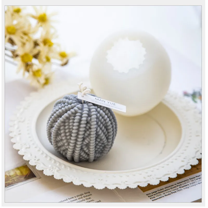 3D Трехмерная силиконовая форма в виде шара из пряжи украшения сделай сам помадки