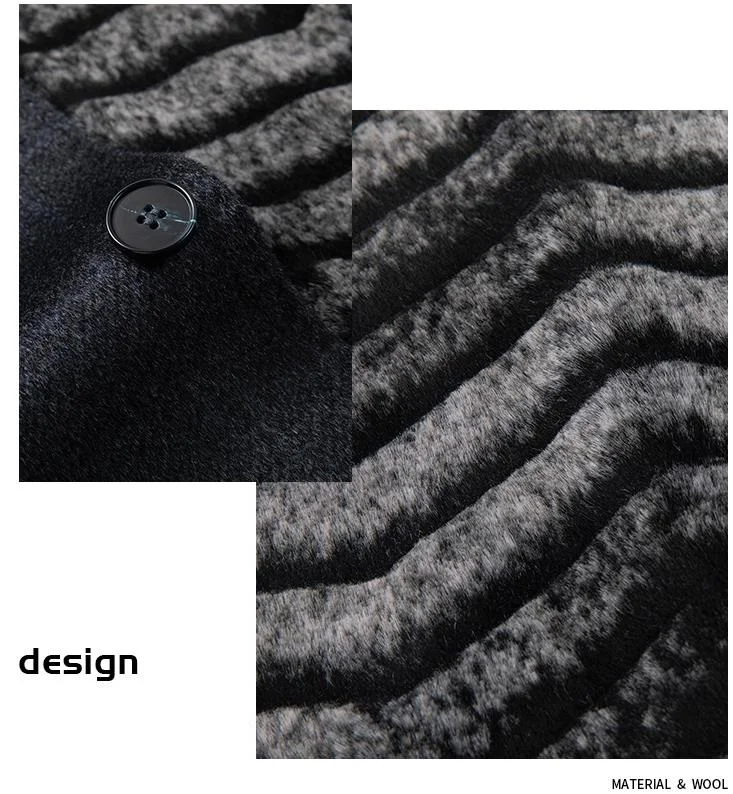 

BATMO 2020 new arrival winter wool&silk casual trench coat men,men's wool plaid jackets ,19A088