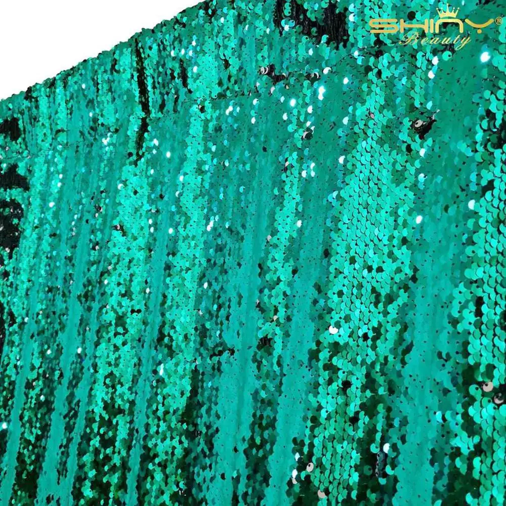 Sequin Curtains Green 2FTx8FT Prom Backgrounds Photo Curtain Backdrop Silver Sequin Backdrops Reversible-M191010 |