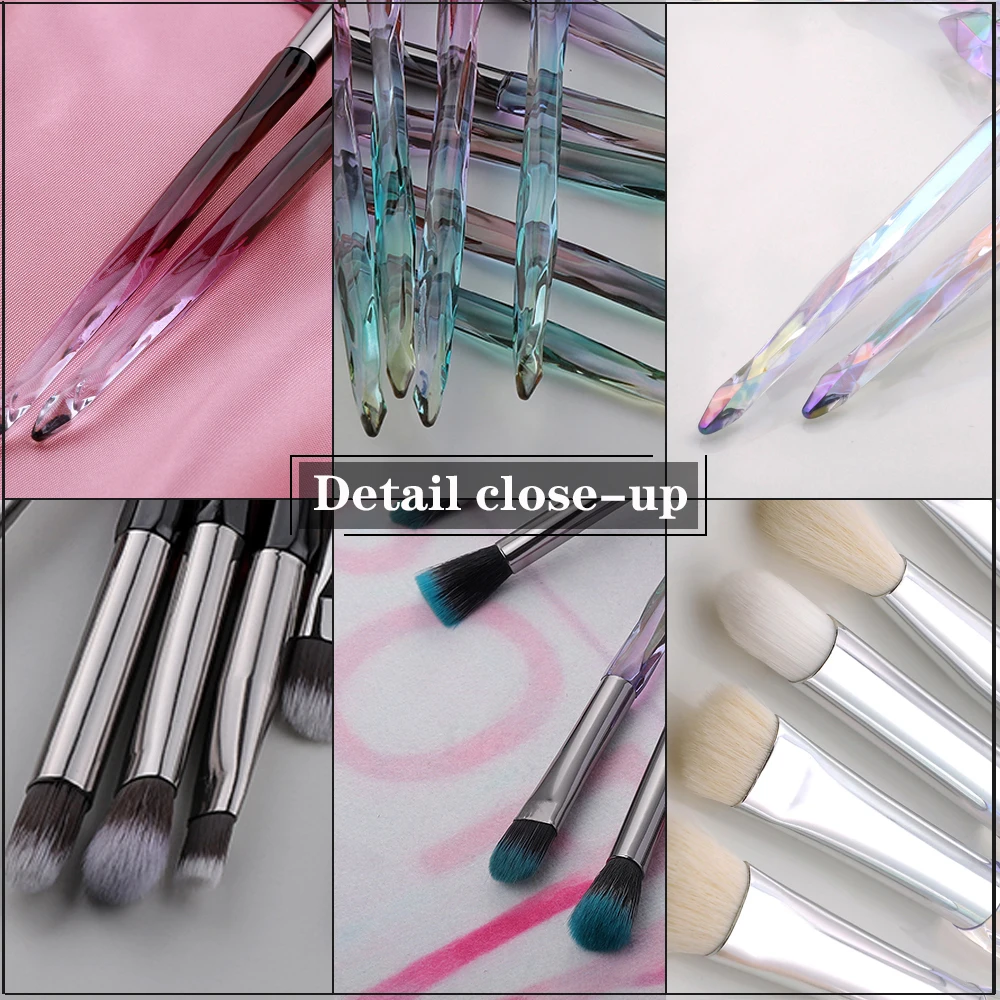 Горячая 10 ваших кистей для глаз мини макияж брошь инкрустированная бриллиантом