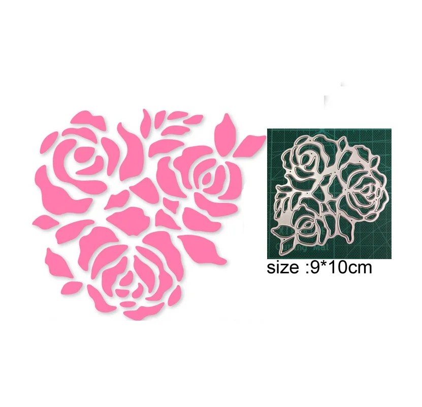 

Rose Flowers Mother's day Decoration Metal Steel Frames Cutting Dies DIY bookscraping Booking Photo Album Embossing Paper Cards