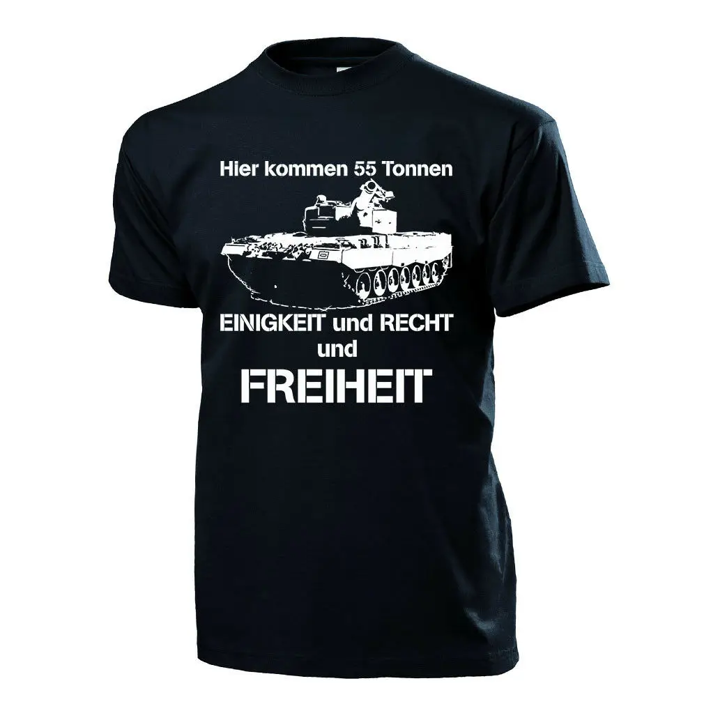 

Here Come 55 Tonnes. Bundeswehr Armoured Leopard 2a4 Tank Panzer T-Shirt. Summer Cotton Short Sleeve O-Neck Mens T Shirt New