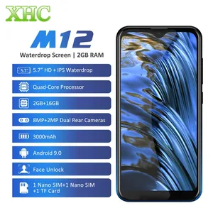 Мобильный телефон LEAGOO M12 Android 9,0, ОЗУ 2 Гб ПЗУ, 16 ГБ, 5,7 дюйма, смартфон с Каплевидным покрытием, четыре ядра, две sim-карты, LTE, 4G, МП, камера, мобильный телефон