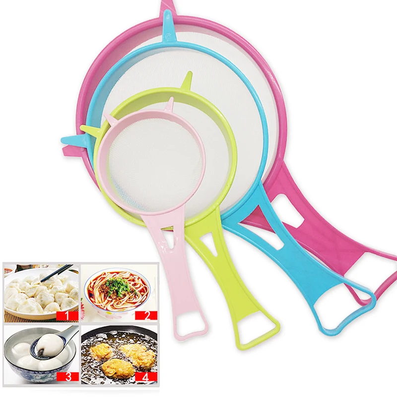 4 шт./компл. сито из проволоки тонкое Сетчатое масло для муки Colanders кухонные