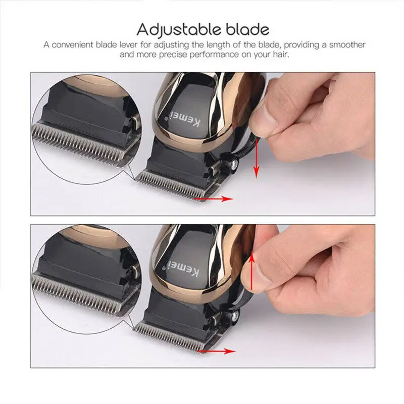 KEMEI машинка для стрижки волос профессиональный триммер мужчин электрический ЖК