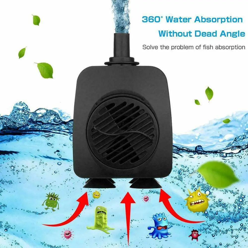 Погружной водяной насос 220 В/16 Вт 5 футов Шнур светодиодный светильник кой для