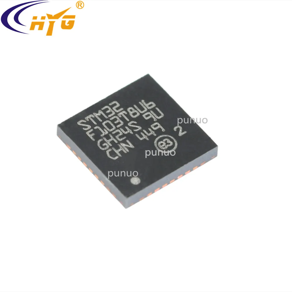 Оригинальный аутентичный STM32F103T8U6 Инкапсуляция QFN36 PH 32 бит MCU 7 таймеров