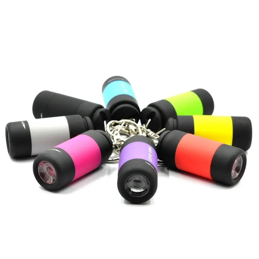 Миниатюрный USB Перезаряжаемый светодиодный фонарик карманный многоцветный