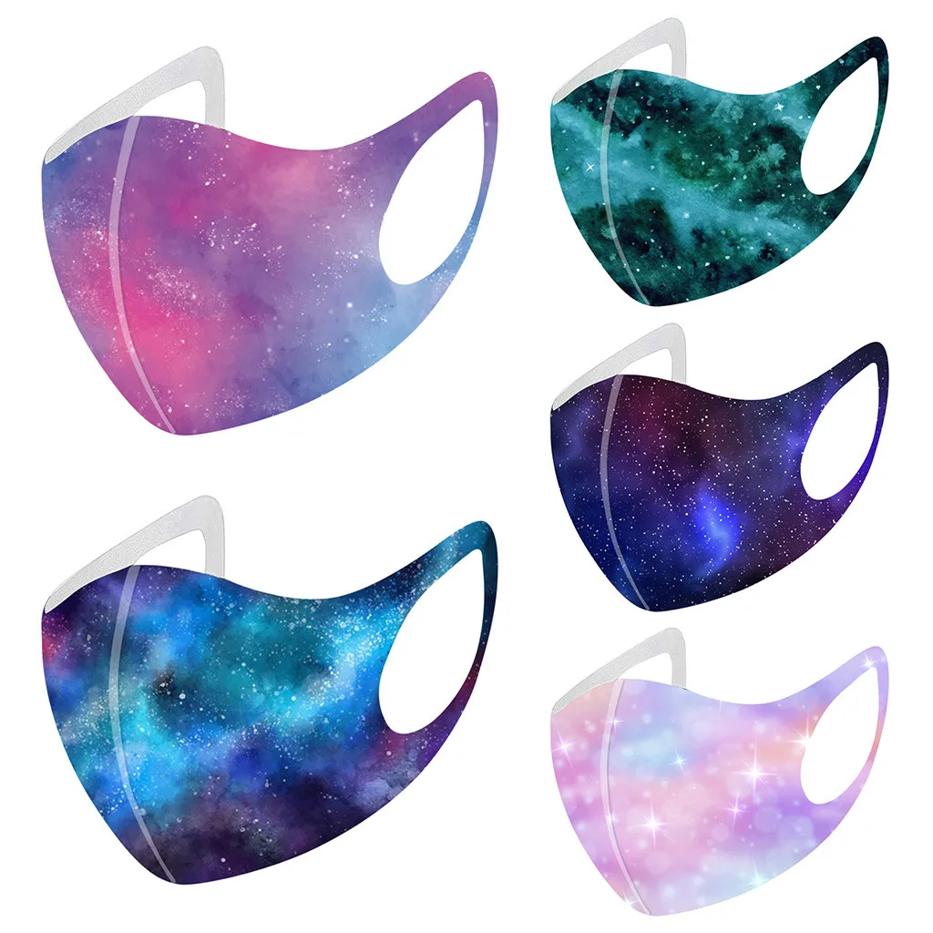 Противовирусная маска для лица 5 шт. детская защиты от принтов моющаяся Mondkapjes Earloop