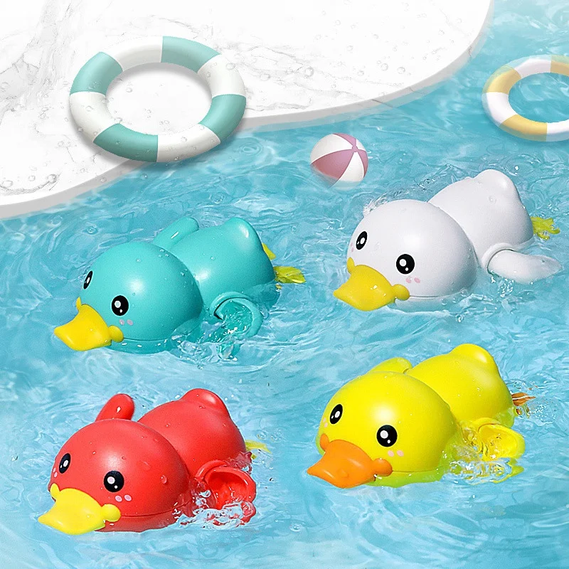 

Wind-up Cute Animal Duck Bath Toys for Baby 0-24 Months Classic Toy Chain Clockwork Whale Crab for Kids Swimming Pool Water Game