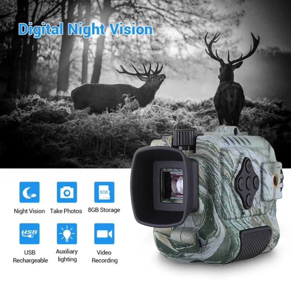 

P4 Camouflage 1-5X Zoom Digital Device IR Infrared Night Vision Digital Video Camera Monocular Scope for Use Day Night Hunting