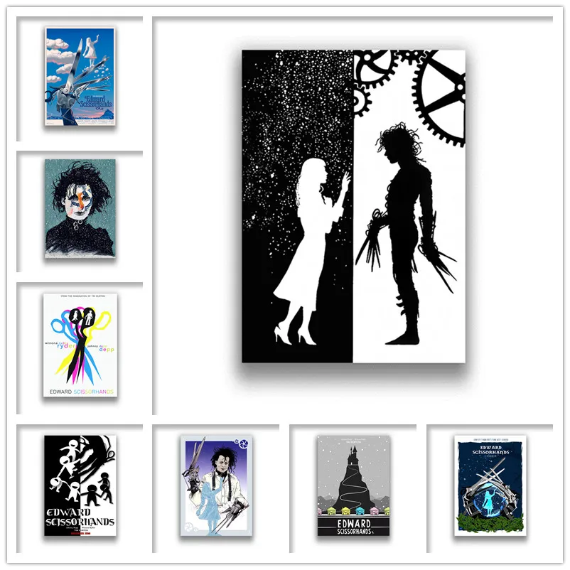 Бумажная бумага с белым покрытием изображением Эдварда Джонни Депп украшение