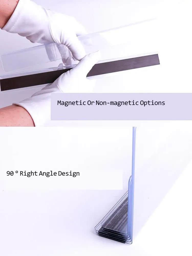 Прозрачный пластиковый L образный делитель для товаров приспособление