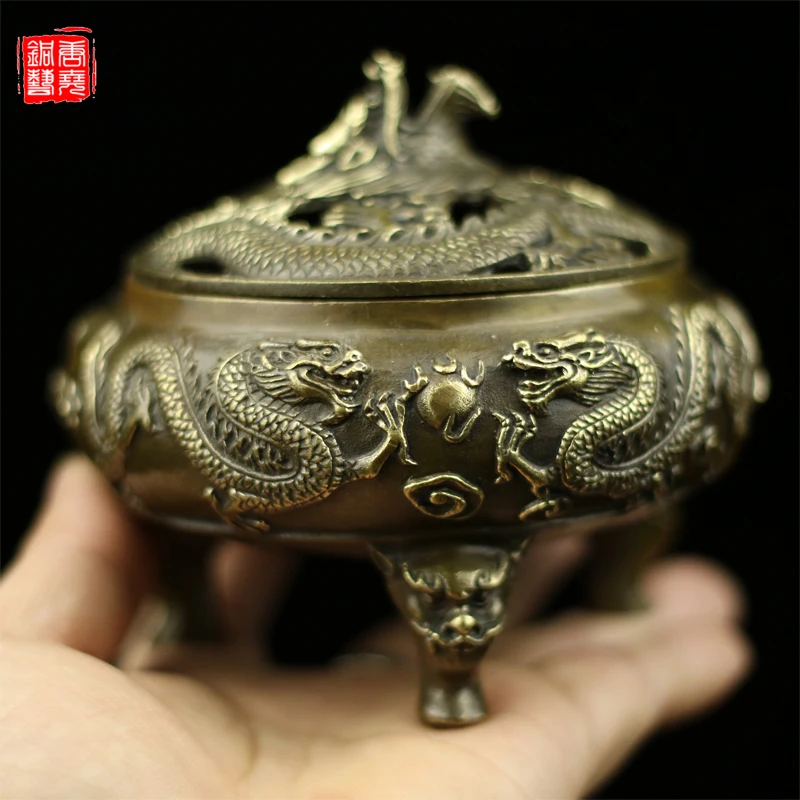 

Copper Incense Burner Holder Dragon Backflow Modern Wax Warmer Scent Aromatherapy Quemador De Incienso Incense Burners BG50IB