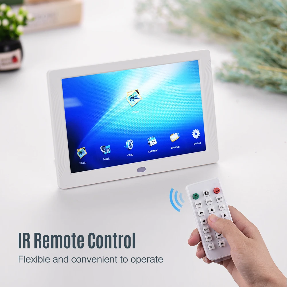 Andoer P701 7 дюймов светодиодный цифровой фоторамки электронный альбом 1280*800 HD 16:9