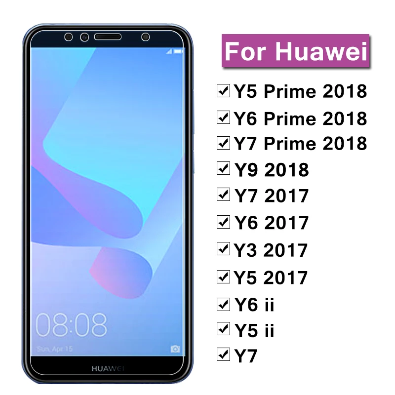 Для Huawei Y5 Y6 Y7 Y9 Prime 2018 Y 5 6 7 9 2017 защитное стекло Защитная пленка для экрана