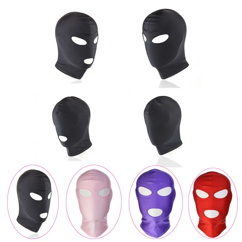 Эротическая маска с капюшоном секс игрушки бондаж фетиш затягивает дышащий