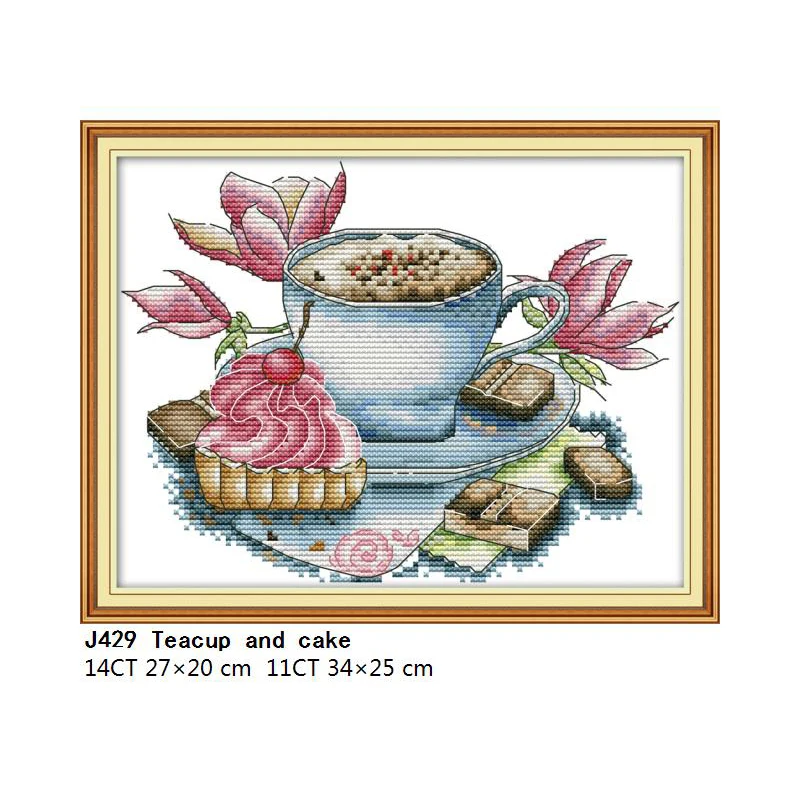 Cross Stitch-J429 Joy Suanday вышивка крестиком ткань аида цветы Счетный напечатанный холст 14CT 11CT нить DMC ручной работы Набор для вышивания набор для рукоделия - Цвет: Cross Stitch-J429