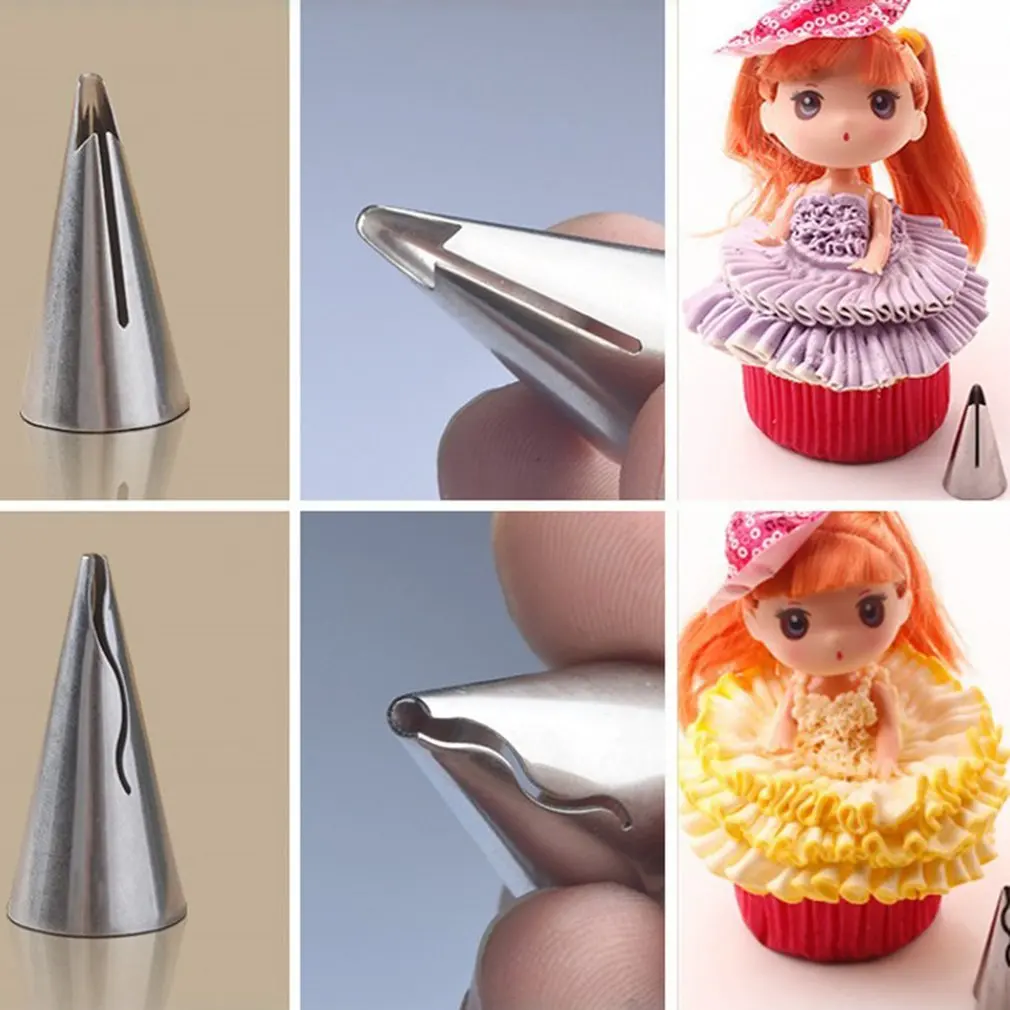 

7PCS/SET Nozzles Pastry Decorating Tips Stainless Steel Icing Piping Nozzle Home Kitchen Baking Cake Accessories Drop shipping