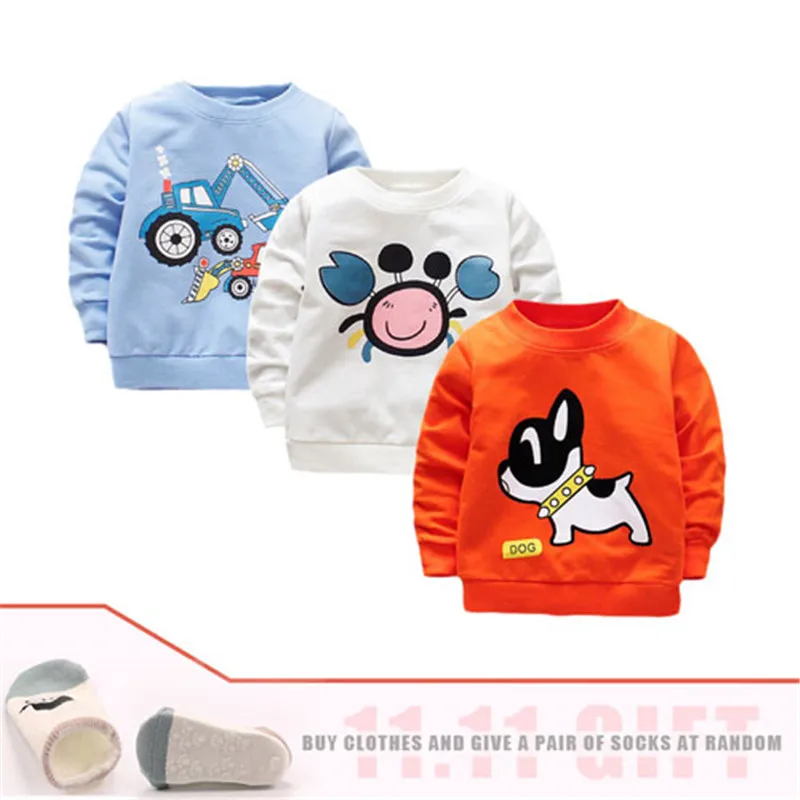 Хлопковая футболка с длинным рукавом 3 шт./лот для маленьких мальчиков |