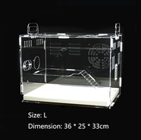 1 storey luxury crystal hamster cage castle house small animal cages transparent cages 36 25 33 cm