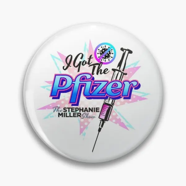 I Got The Pfizer Customizable Soft Button Pin Clothes Cute Lapel Pin Funny Badge Jewelry Cartoon Lover Brooch Hat Decor Women