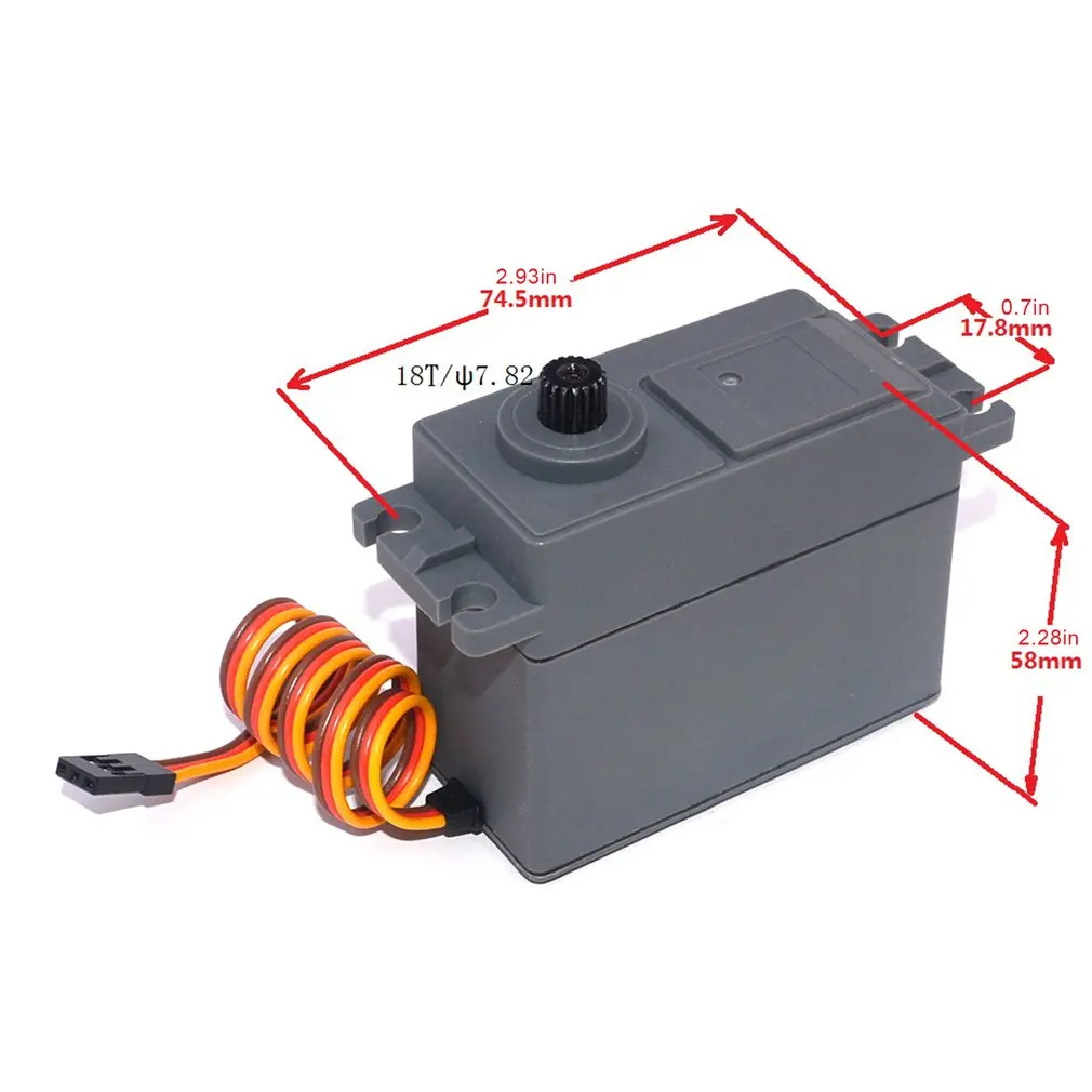 

Waterproof Digital Metal Gear Servo 4.8-6.0V 0.18+-0.01sec/60' 40kg Large Torque for 1/5 Redcat HPI Monster Truck RC Car