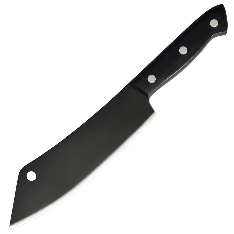 Chef Knife Stainlesss Steel Cleaver Butcher Meat Vegetables Slicing Kitchen Black Blade | Knives