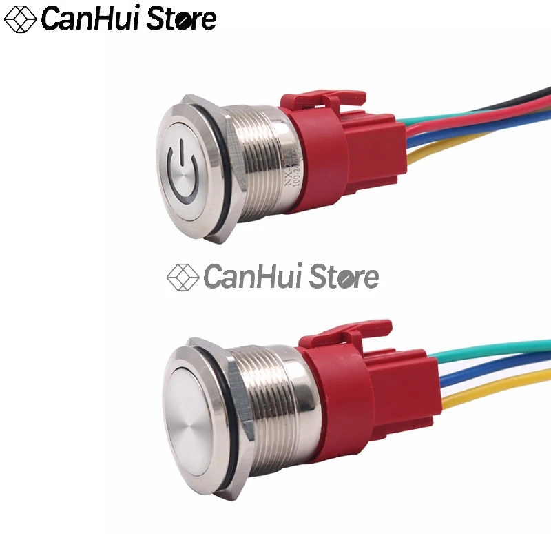 Металлический кнопочный переключатель 22 мм самосброс/самоблокировка круговой