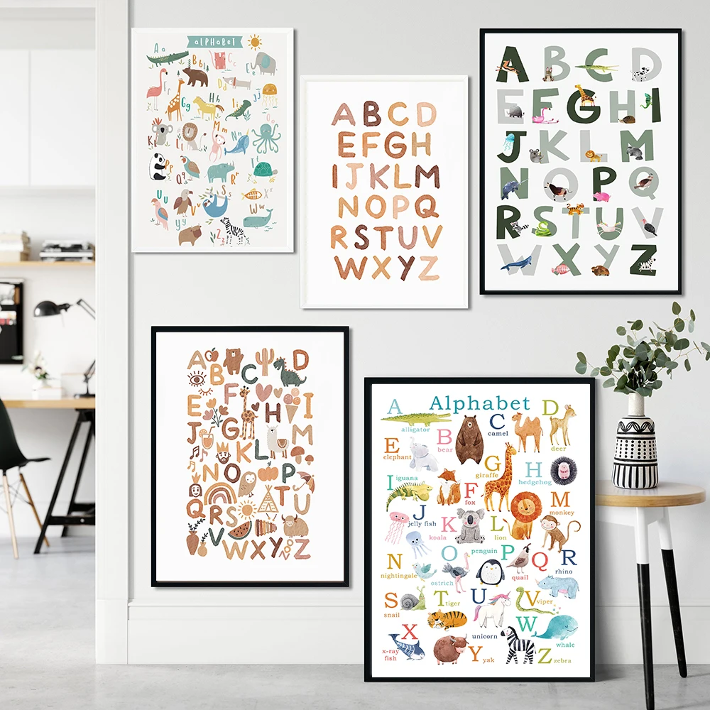 Детская картина в стиле бохо с животными | Живопись и каллиграфия