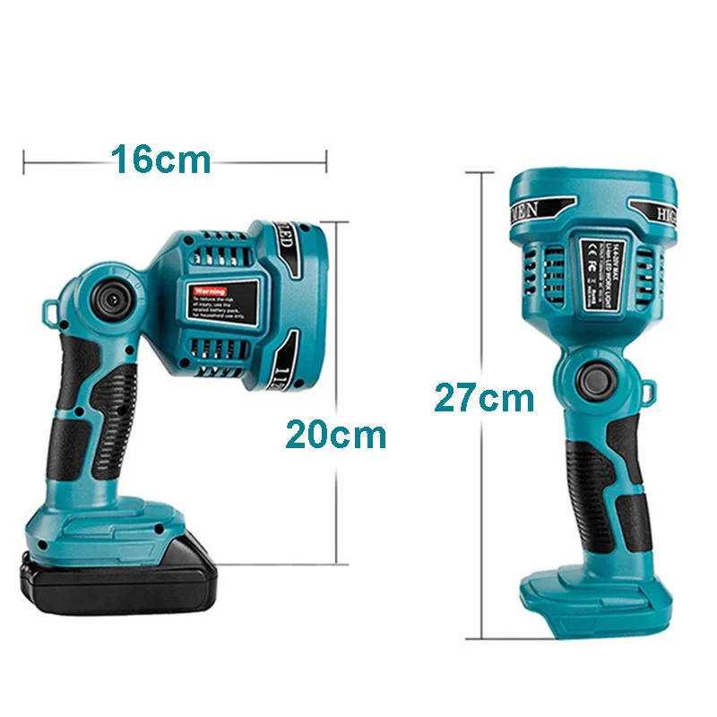 저렴한 휴대용 랜턴 작업 조명, 마끼다 리튬 이온 배터리 손전등 스포트라이트 야외 비상 조명 LED 램프 12W 18V