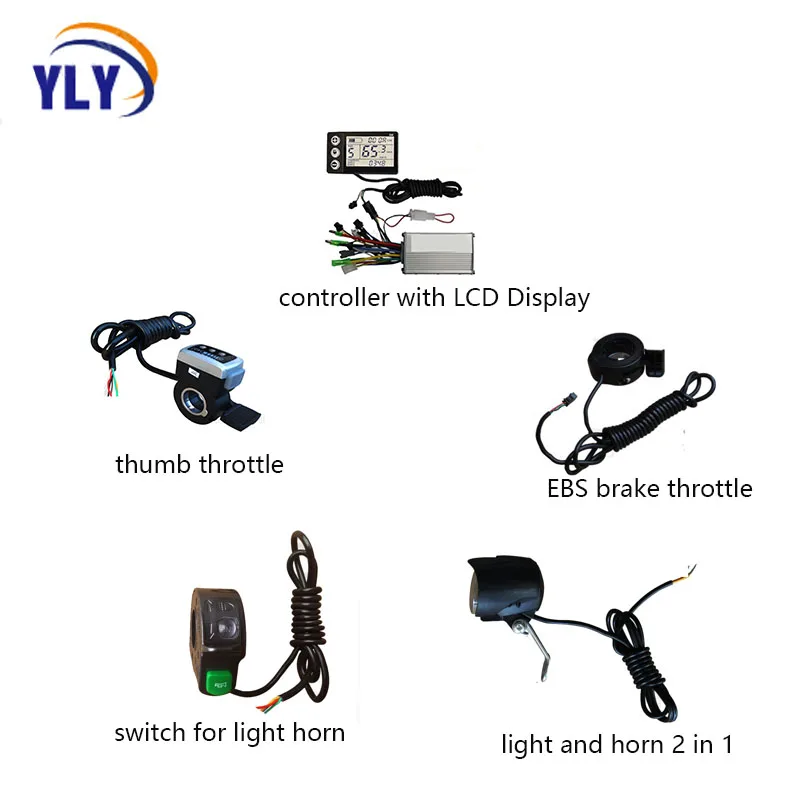 

Electric Scooter Accessories Conversion Kit BLDC Controller LCD Throttle Light Horn 400W 450W for Ebike/E-Wheelbarrow/Golf-Cart