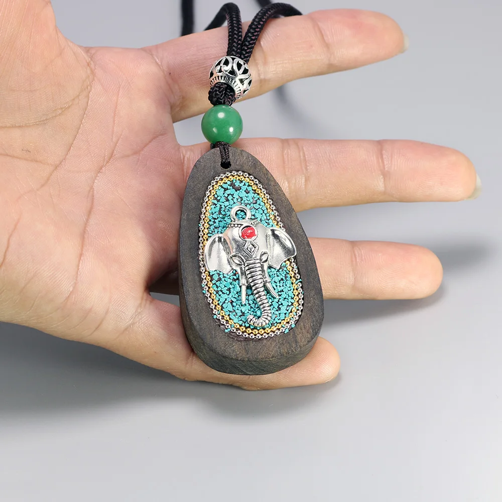 Подвеска Ганеша из натурального сандалового дерева ожерелье с изображением