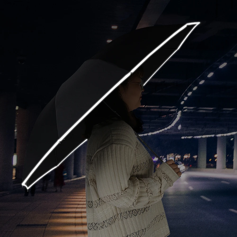 

Automatic Reverse Folding Waterproof Umbrella With Reflective Strip Automatic Umbrella Windproof Car Business Umbrella DH