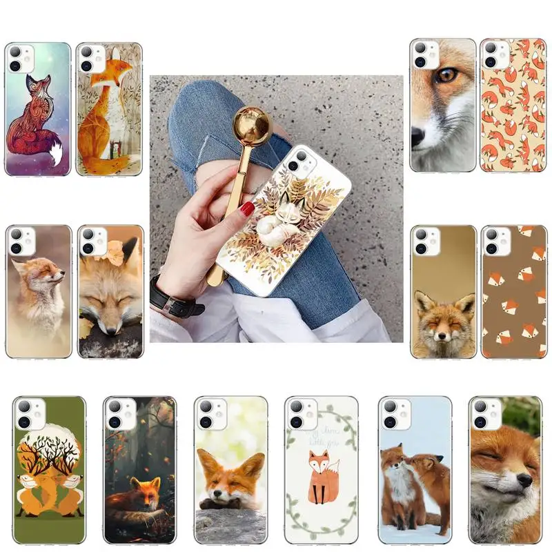 Милые колготки с изображением лисы в осенними листьями лес Чехол для мобильного