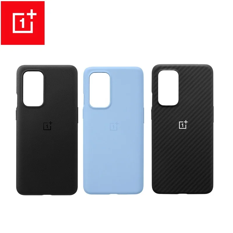 

100% Original OnePlus 8T Bamper Case Sandstone Karbon Protective Case 3D Tempered Glass Screen Protector For OnePlus 9 9Pro 9R