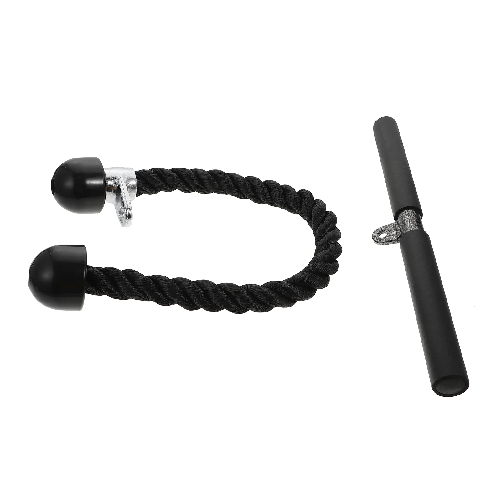 

1Set Fitness Gym Bodybuilding Cable Dual Grip Tricep Rope with Short Rod